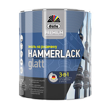 HAMMERLACK на ржавчину гладкая RAL-9005 чёрный 750мл "DufaPremium" Эмаль (выводим) (под заказ)